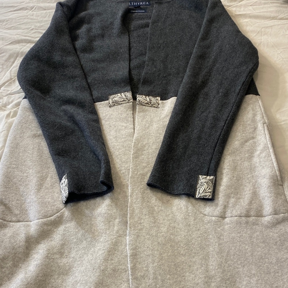 Althyrea Organic Cotton Gray Cardigan Made in Canada